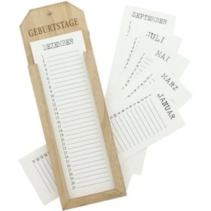 Holz Memoboard Geburtstage Geburtstagskalender Geburtstagsplaner Wandkalender – Bild 6