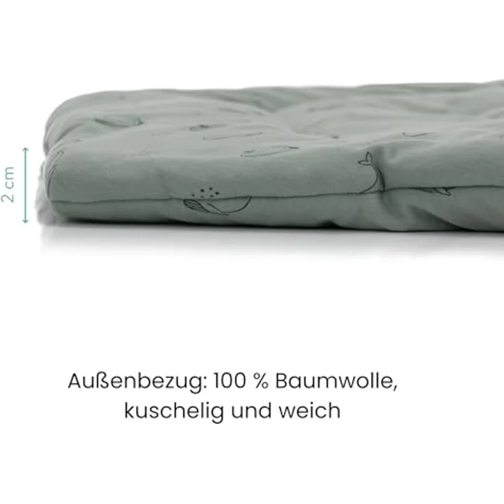 Fillikid Einlage Laufstall 6-eckig Exklusiv | Krabbeldecke Laufgitter 124 cm | Schutzeinlage Laufgitter weich gepolstert | Spieldecke waschbar | Laufgittereinlage – Bild 7