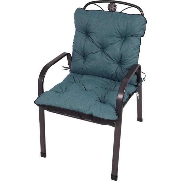 TexDeko Sitzauflage Ecolen Niedriglehner 40 x 40 x 40cm - gesteppte Gartenstuhl-Auflage, (1× Gartenstuhl-Auflage (80 × 40cm), UV-Beständig, Wasserabweisend mit Anti-Rutsch Boden – Bild 1