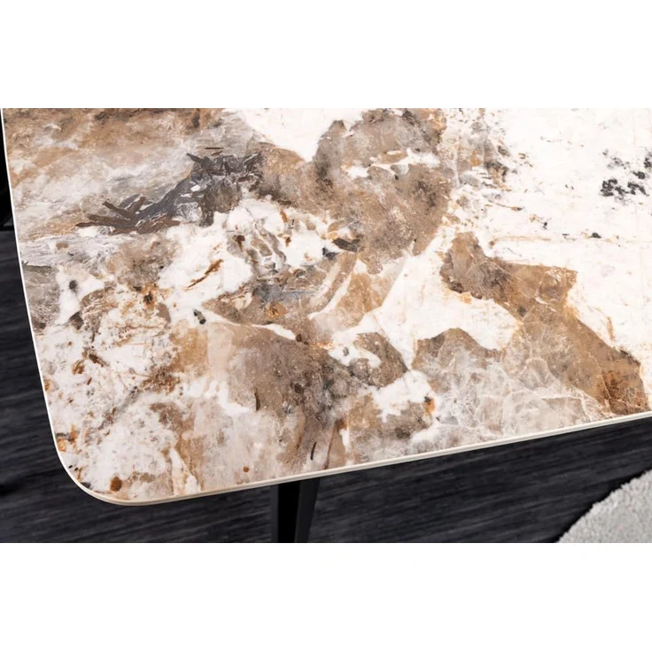 riess-ambiente Esstisch MILANO 180cm weiß-braun / schwarz (Einzelartikel, 1-St), Keramik · Naturstein-Design · Metall · bis 8 Personen · Modern – Bild 7