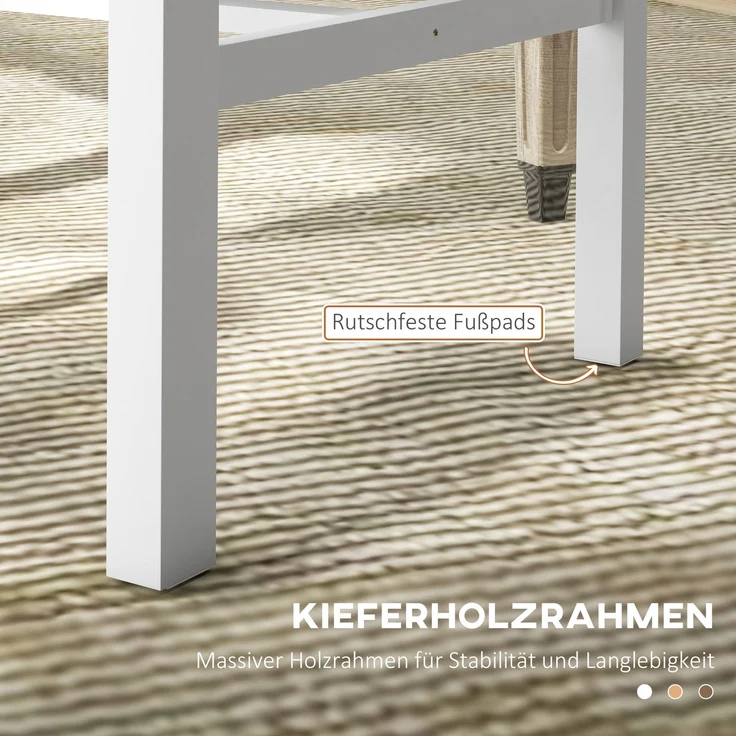 Esszimmerstühle, 2er-Set Küchenstuhl, Essstuhl mit Rückenlehne, Wohnzimmerstuhl, bis 120 kg belastbar, Kiefernholz, Weiß--Weiß--38.5x47.5x99cm--YOUDENOVA – Bild 6