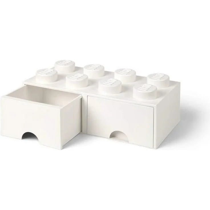 Room Copenhagen 'LEGO Storage Brick 8' Aufbewahrungsbox weiß mit 2 Schubladen – Bild 4