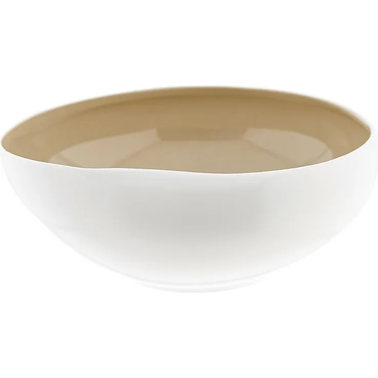 Wave Cream Servier- & Salatschale aus hochwertigem Porzellan - 23 x 8 cm