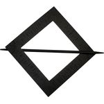 Gardinia Raffhalter für Vorhänge Uranus 14,5 x 14,5 cm schwarz-matt
