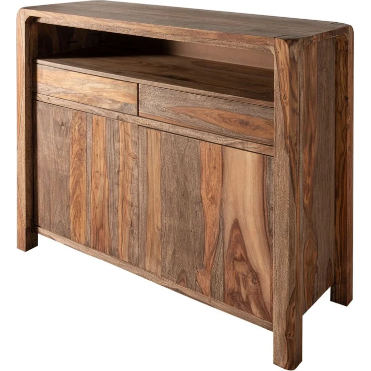 Sideboard Sheesham 120x45x100 grau geölt BUENO #2005 – Bild 1