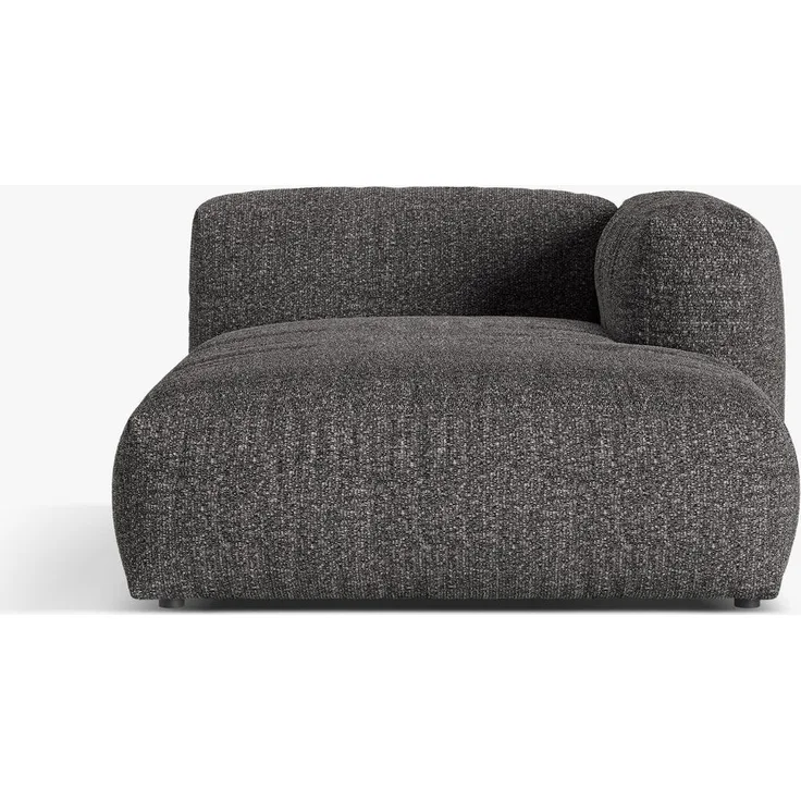 Micadoni Recamiere Martina 1-Sitzer Boucle Monet Anthrazit Rechts