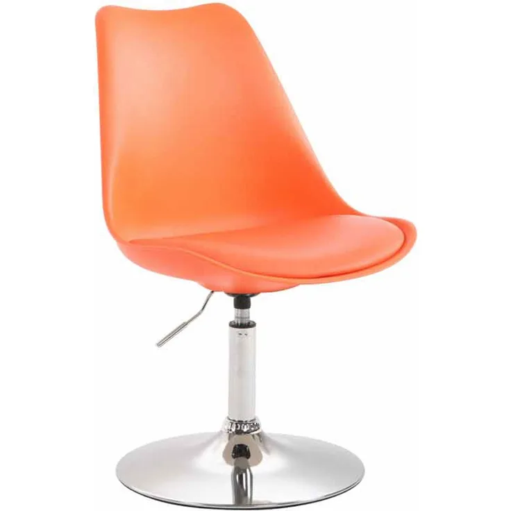CLP Esszimmerstuhl Maverick Kunststoff drehbar mit Höhenverstellung,orange chrom