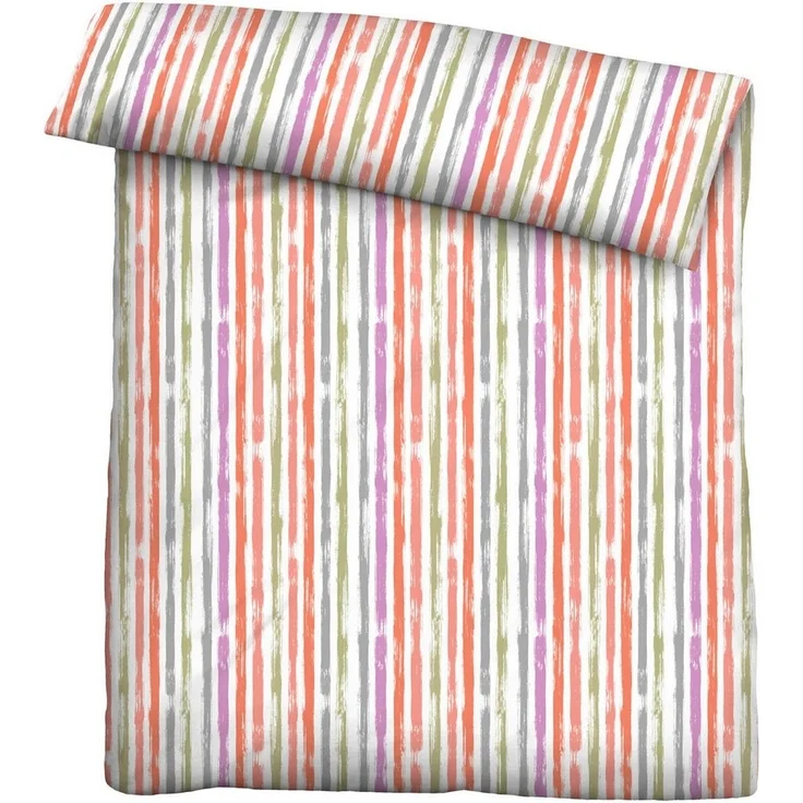 Traumhaft schlafen - Castell - Markenbettwäsche Baumwoll Seersucker Bettwäsche 0020372 LÄNGSSTREIFEN, rot, 1x 155x220 cm + 1x 80x80 cm – Bild 3