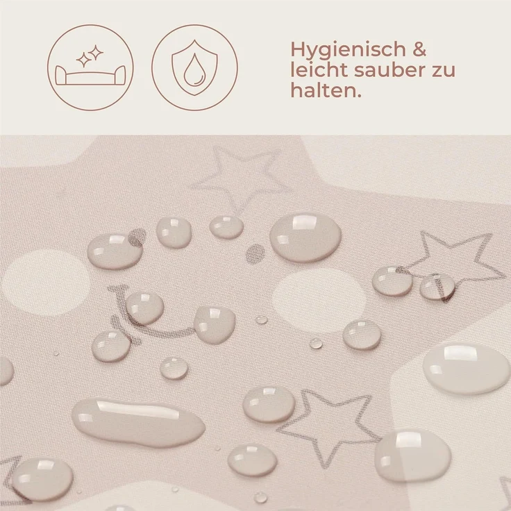 Ceba Baby® weiche Wickelauflage 50x70 cm - Baby Wickelunterlage - Wickeltischauflage für Junge und Mädchen - Wasserdicht, abwaschbar - OEKO-TEX® Standard 100 - Made in EU - Elefant im Ballon – Bild 5