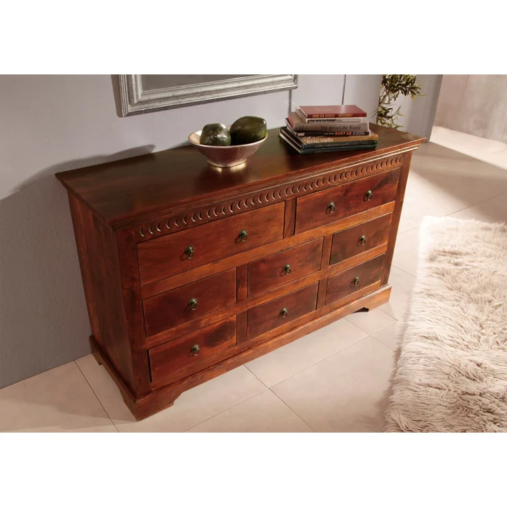 Kommode Akazie 145x49x85 nougat lackiert OXFORD #524 – Bild 4