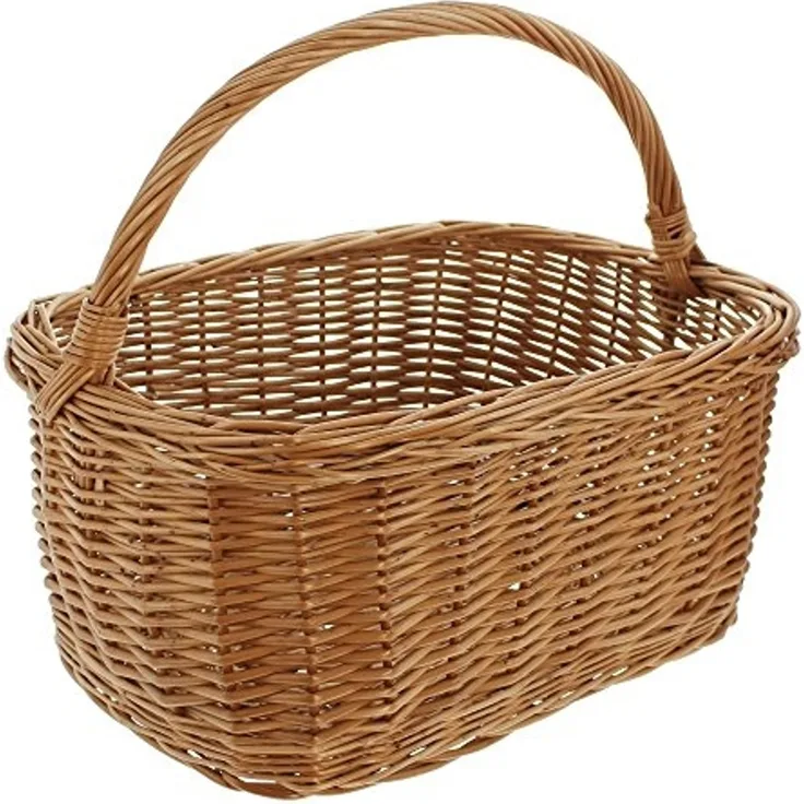 Einkaufskorb Eckig , großTragekorb Bügelkorb Einkaufstasche Picknick Korb Tasche