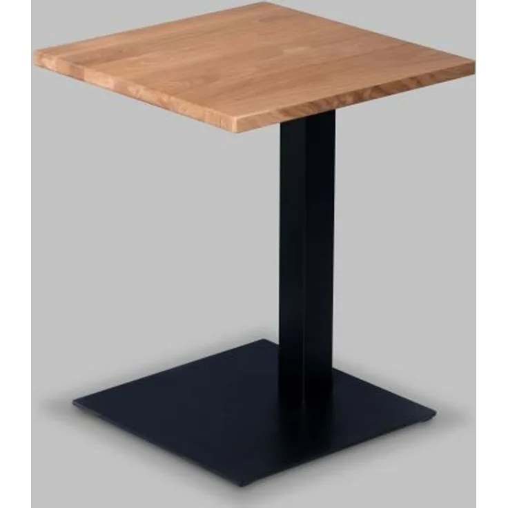 Beistelltisch >Beulah< in Wildeiche aus Massivholz, Metall - 45x60x45cm (BxHxT)