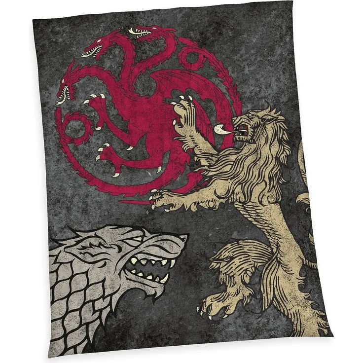 Klaus Herding GmbH Game of Thrones Wellsoft-Flauschdecke, 100% Polyester, Wellsoft, 200x150 cm