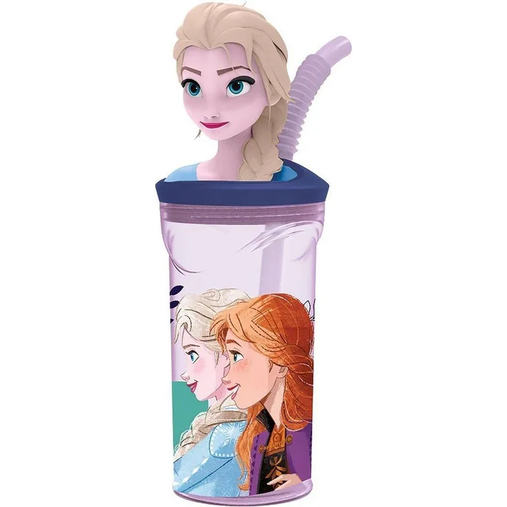 Die Eiskönigin - Trinkbecher mit Trinkhalm - ca. 360 ml