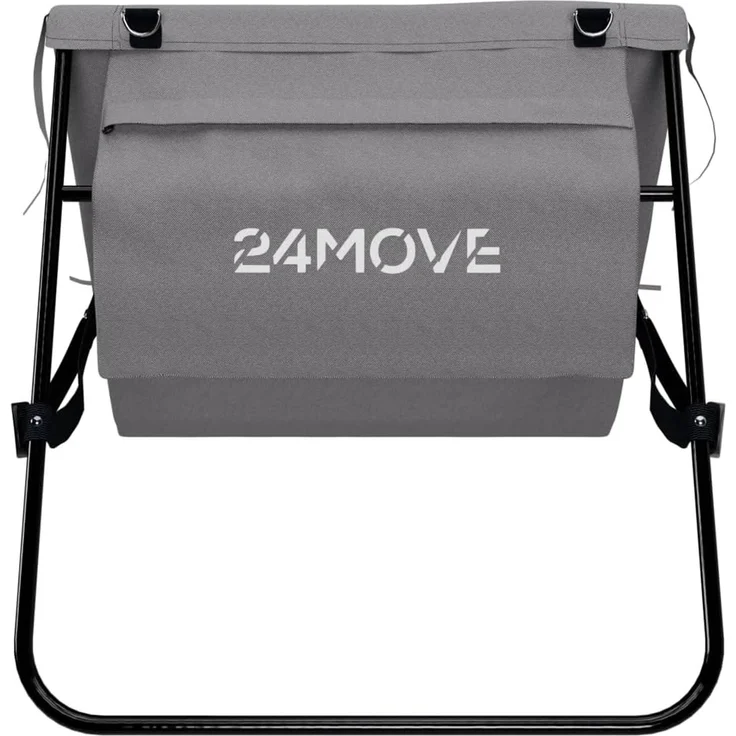 24Move Strandtuch, Strandmatte Set, Klappbare Campingliege, Tragetasche, (für Urlaub oder Garten), faltbar zur Tasche und Gurt, 2er Set, grau, Strandtuch – Bild 9