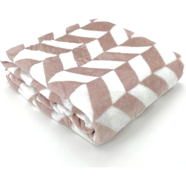 Wohndecke Soft Flanell Kuscheldecke Chevron Raute 150x200, heimtexland, super weich I wärmend I leicht I Allergiker geeignet