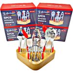 5 tlg Set Ständer Drehbar Dosenöffner Knoblauchpresse Nussknacker Dosenöffner Rot