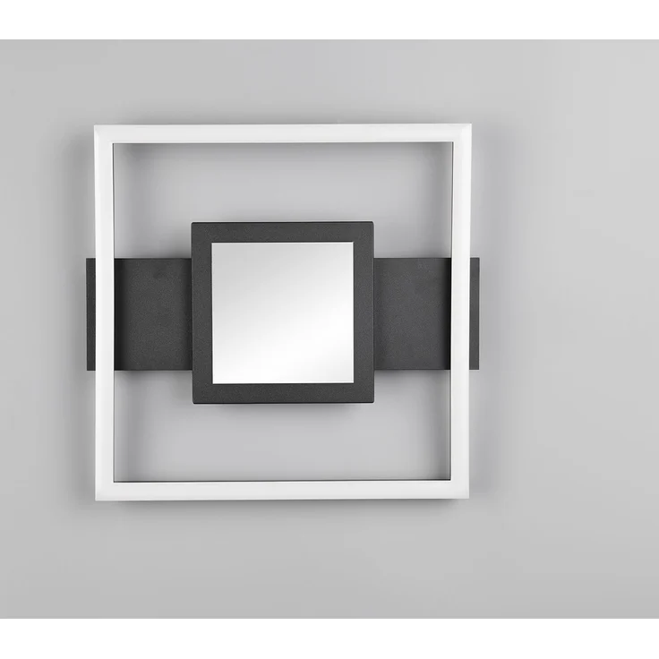 Trio Leuchten LED Deckenleuchte Wheeler 16 W schwarz matt eckig – Bild 6