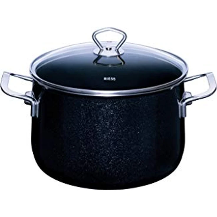 RIESS Topfset Black Magic 5 teilig schwarz Emaille – Bild 4