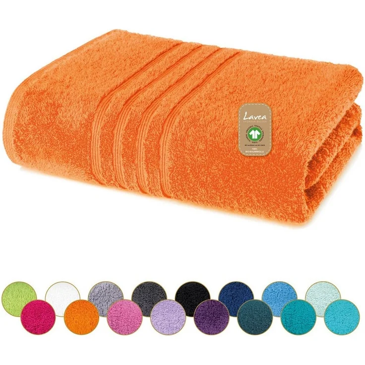Lavea Badetuch Bali Duschtuch 100x150 cm Duschtuch 70x140 cm, Weiches Bio-Baumwollfrottee (1-St), Handtuch, GOTS-zertifiziert, extra saugstark mit 500g/m² – Bild 5