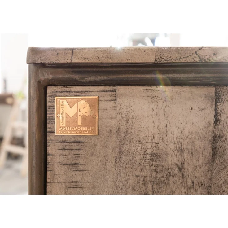 Regal Mango 183x40x90 braun lackiert HEAVY INDUSTRY #206 – Bild 7