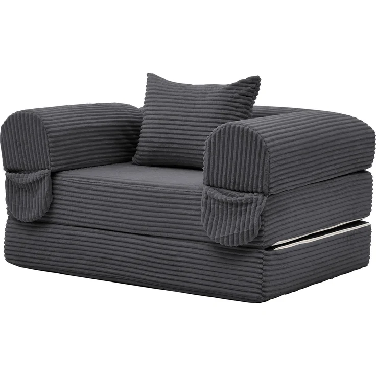ZUBALIYA SchlafSofa mit Cordbezug, mit Schaumstoffpolsterung, ohne aufwendige Montage, für Wohnzimmer und Apartments – Bild 6