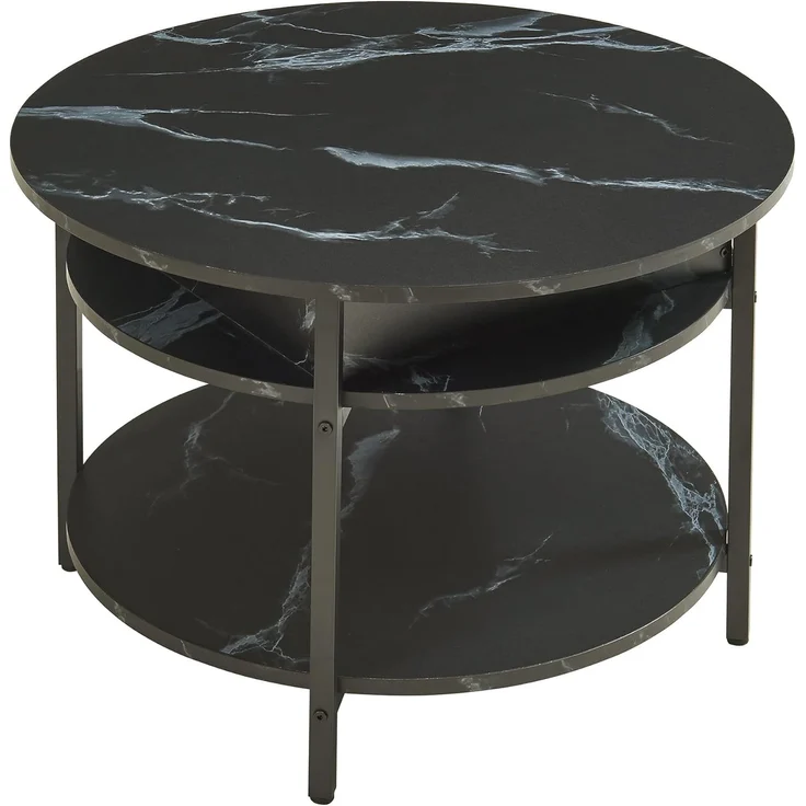 Couchtisch Kandas mit Hebeplatte 70x49 cm Marmoroptik, schwarz [en. casa] – Bild 6