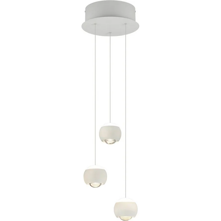 Musterring LED Pendelleuchte CANNON, 3-flammige LED Hängelampe 5W 500Lumen 2300-4000K CCT, CCT - über Fernbedienung, Dimmfunktion, Memoryfunktion, Nachtlichtfunktion, LED fest integriert, Farbwechsler, warmweiß - kaltweiß, mit Fernbedienung, stufenlos ... – Bild 1