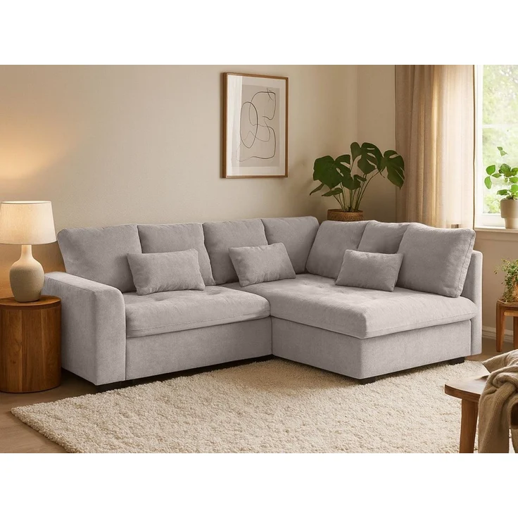 Beautysofa Ecksofa RAMO mit Schlaffunktion 160x200 cm, im Set mit Topper – Bild 5