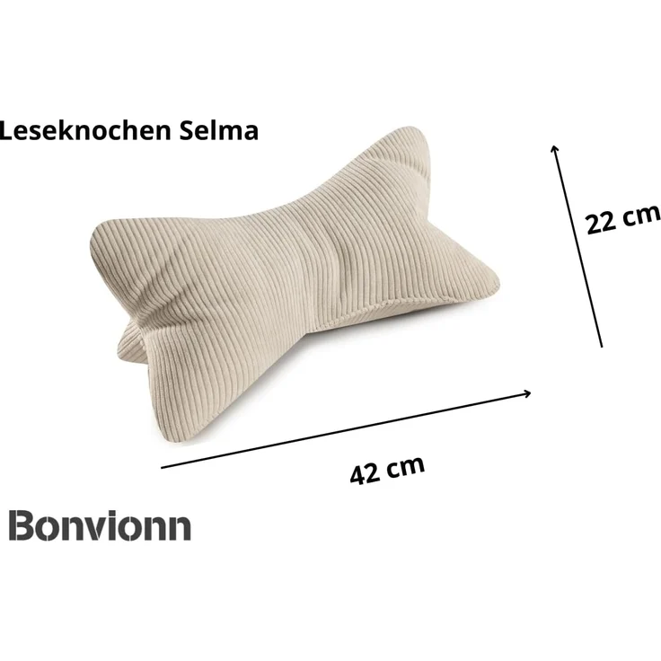 BONVIONN Leseknochen SELMA - ca. 42 x 22 cm - 2er Set natur – Bild 2