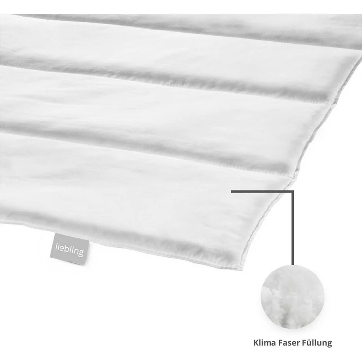 liebling Bettdecke + Kopfkissen Bettwaren-Set, Füllung: 100% Polyester, Bezug: 100% Polyester (Mikrofaser), für Allergiker geeignet, hautschonend, pflegeleicht, langlebig – Bild 3