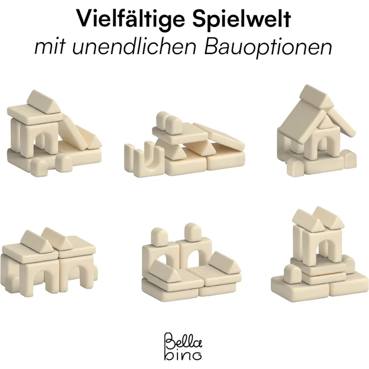 Bellabino 'Nile' Spielsofa mit Toren, 8-tlg, Cord, beige, faltbare Kindercouch, abnehmbarer & waschbarer Bezug, Kindersofa aus Schaumstoff, Oeko-Tex zertifiziert – Bild 4