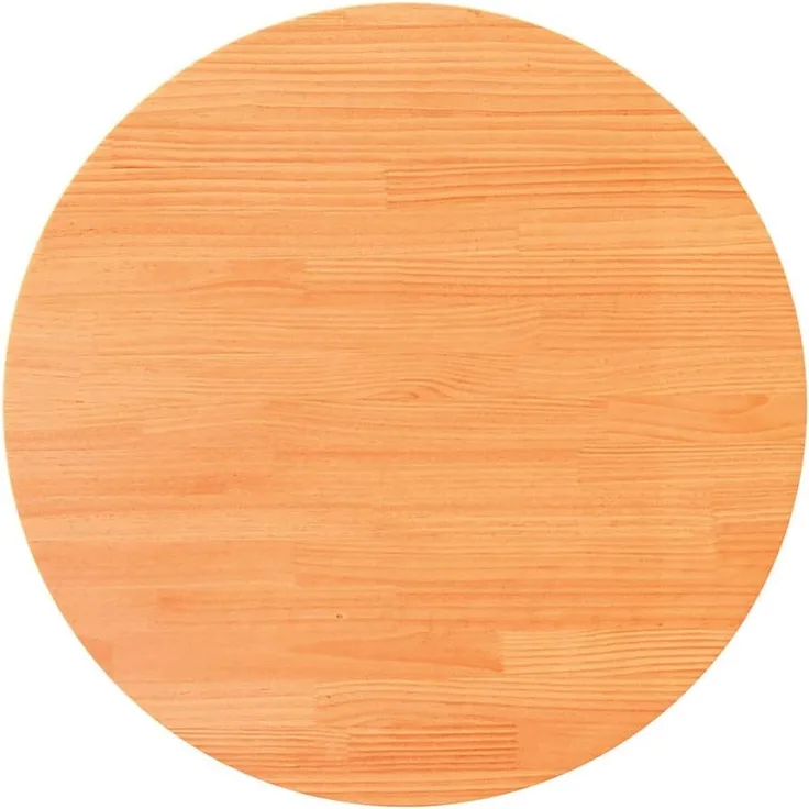 vidaXL Tischplatte Rund Wachsbraun Ø80x2,5 cm Massivholz Kiefer 847129