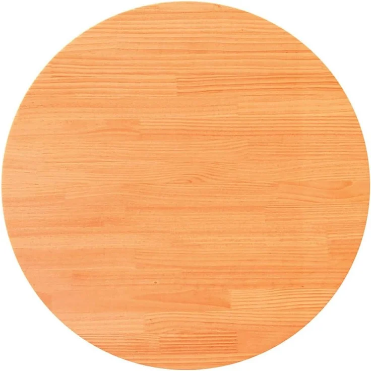 vidaXL Tischplatte Rund Wachsbraun Ø80x2,5 cm Massivholz Kiefer 847129 – Bild 1