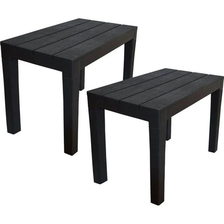 Progarden Gartentisch Bank Kunststoff 60x40 cm bis 90 Kg Anthrazit 2 er Set (2-St), UV-Beständig, Robust, Wetterfest, Made in Italy, Hochwertig – Bild 4