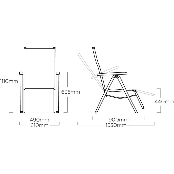 Kettler Basic Plus Relaxsessel weiß / hellgrau 0301216-5200 – Bild 3
