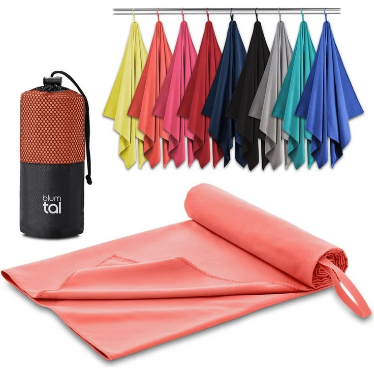 Blumtal Sporthandtuch Mikrofaser Handtücher Set, Mikrofaser (2-St), Ultra leicht, kompakt & schnelltrocknend – Bild 1