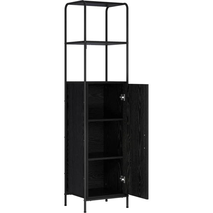 vidaXL Highboard Schwarz Eichen-Optik 40 x 33 x 161 cm Holzwerkstoff 8013866 – Bild 3