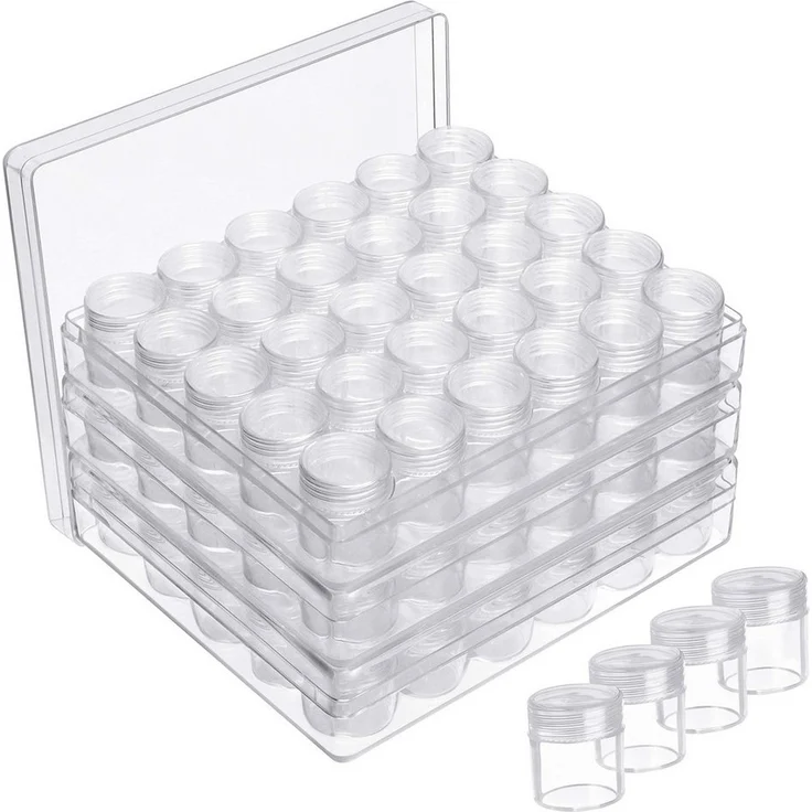 Kurtzy Aufbewahrungsbox Transparente Cremedosen im 3er Set (3 St) – Bild 1