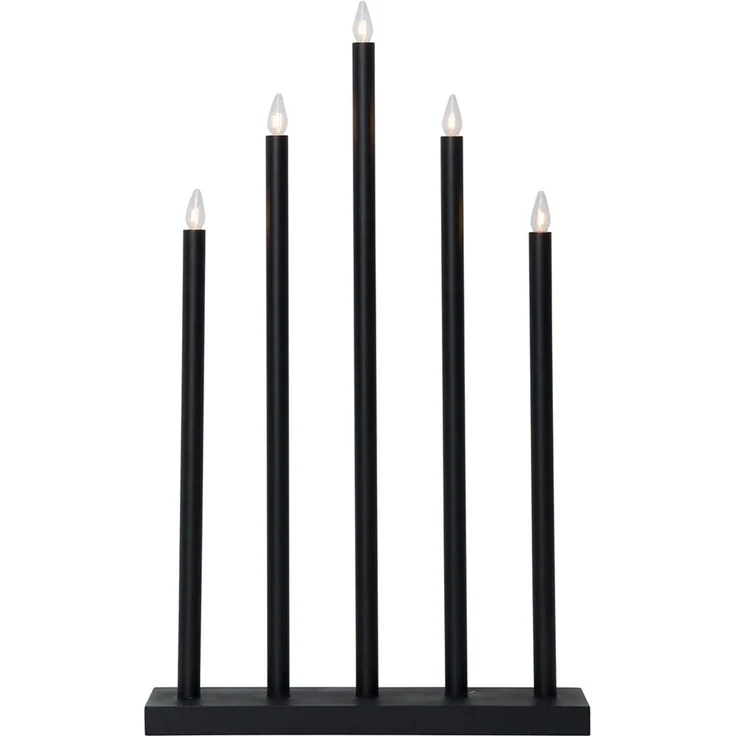 LED Tischleuchte HOLY, Weihnachten, Holz, Stahl, Schwarz, 5-flammig – Bild 1