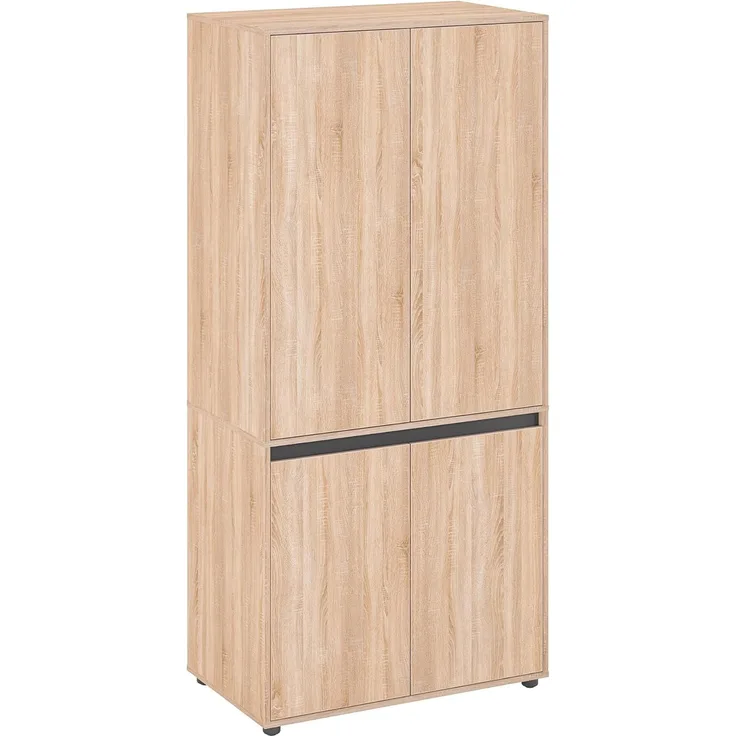 KOMTO Garderobenschrank CUBE 60-90 cm Mit Fächern Schubladen Kleiderschrank Schrank Mehrzweckschrank mit Türig & Schubladen Garderobenschrank Flur 192 cm