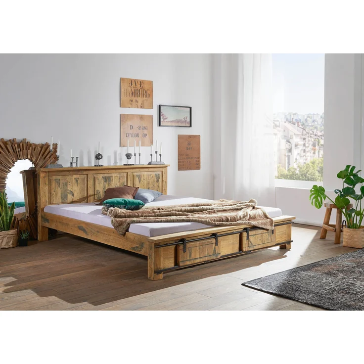 Bett Mango 180x200 natur lackiert RAILWAY #142 – Bild 7