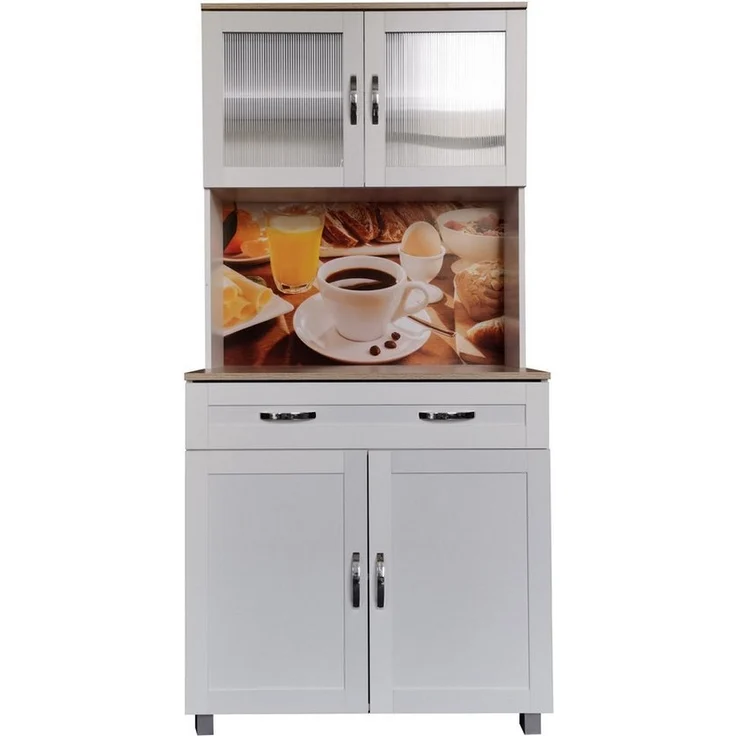 HTI-Living Hochschrank Küchenbuffet 1 Schublade Blanca Bistro (Stück, 1-St, 1x Schrank Blanca, ohne Dekoration) Küchenschrank Hochschrank – Bild 1