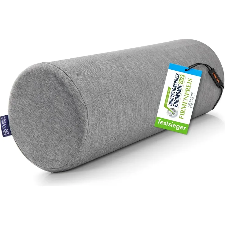 DYNMC you Nackenrolle mit Bezug - Kissenrolle - VERGLEICHSSIEGER SEHR GUT, MIT PHYSIOTHERAPEUTEN ENTWICKELT, Kissenrolle mit Physiotherapeuten Entwickelt, Knierolle Lagerungsrolle, Neck Pillow, Nackenrolle