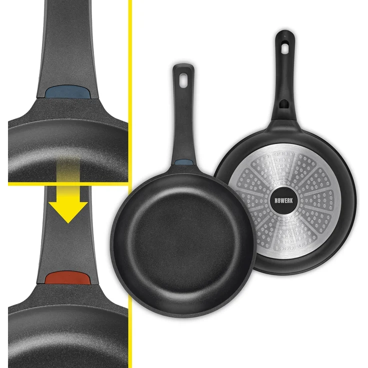 N8WERK 8-teiliges Aluguss-Topf- und Pfannen-Set - N8WERK Heat Indicator - Midnight Edition – Bild 4