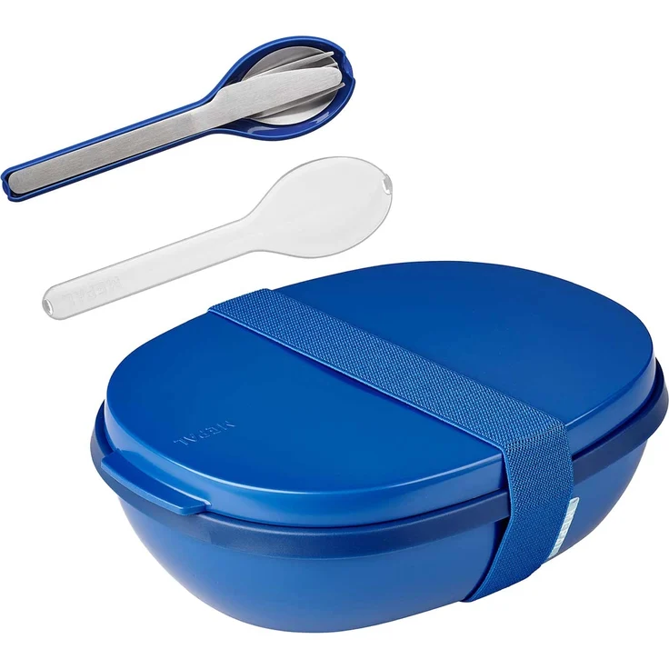 Mepal ELLIPSE Lunchbox Duo mit Besteck Vivid Blue – Bild 1