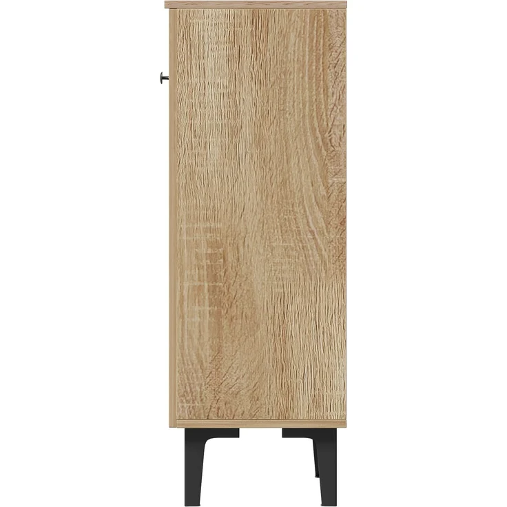 Schuhschrank, Holzfarbe aus Spanplatte mit Doppeltüren & Ablagefläche, 60x31,5x95 cm – Bild 6