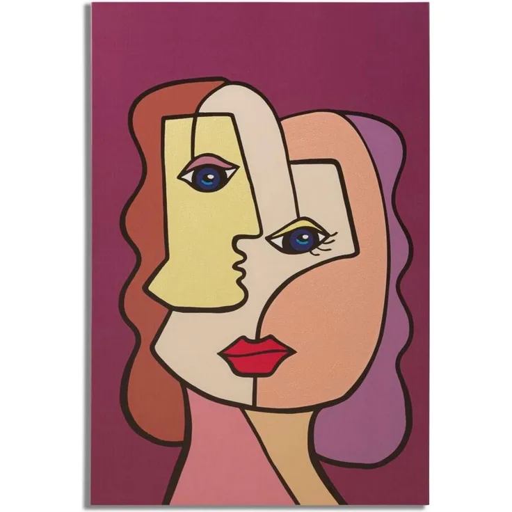 Dmora Gemälde Andy, Wandgemälde, Ornamentales Paneel, Dekoratives Zubehör, 60x3 h90 cm, Bunt