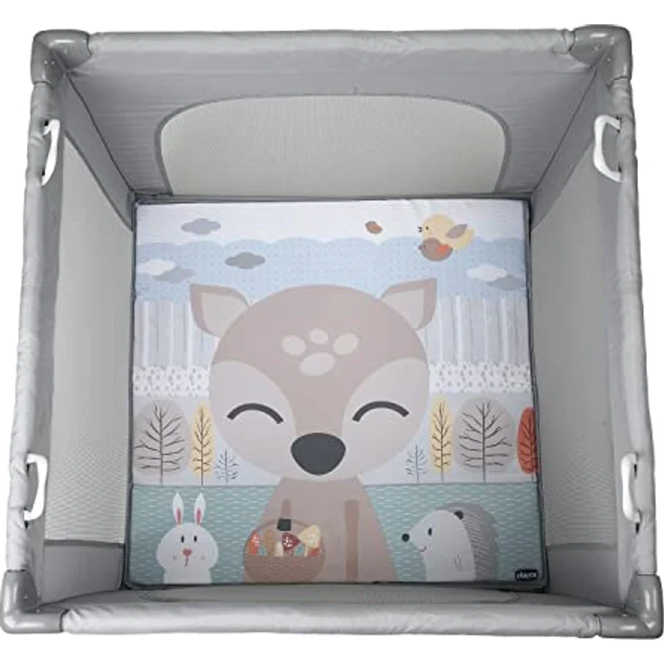 Chicco Open Box Laufstall, Reisebett für Babys und Kleinkinder von der Geburt bis 15 kg, faltbar und kompakt, mit Spielmatte, Mesh-Fenster, 4 Griffe und Transporttasche – Bild 4
