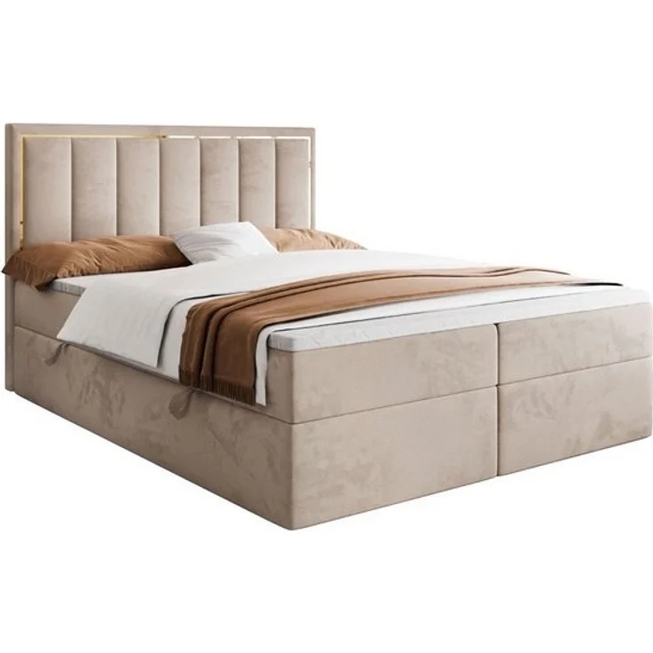 Lookway Boxspringbett AURELIA mit Bettkästen und Topper, mit Bettkasten und Topper – Bild 4